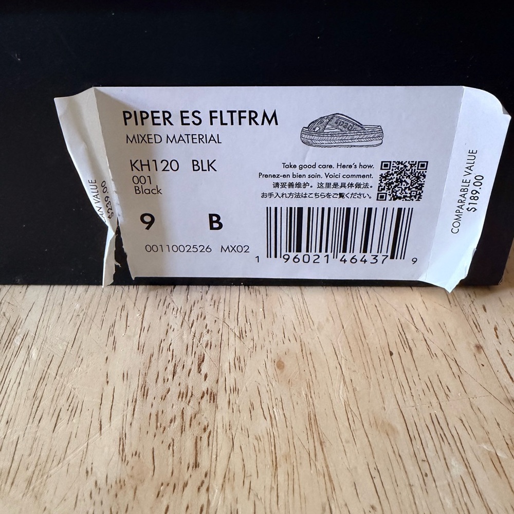 KATE SPADE Piper Flatform Black Sz 9 BRAND NEW IN BOX! - Picture 10 of 10